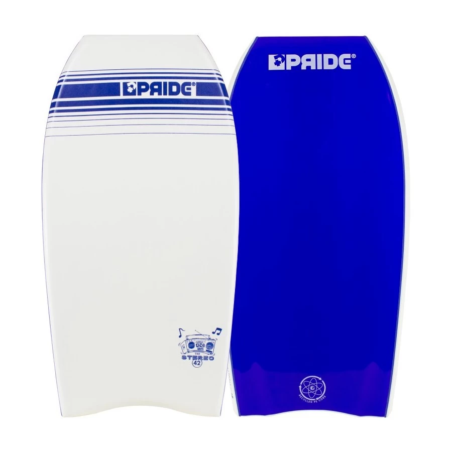 Bodyboard Pride Stéréo PE Recyclé - White 1 Bodyboard Pride Stéréo PE Recyclé - White