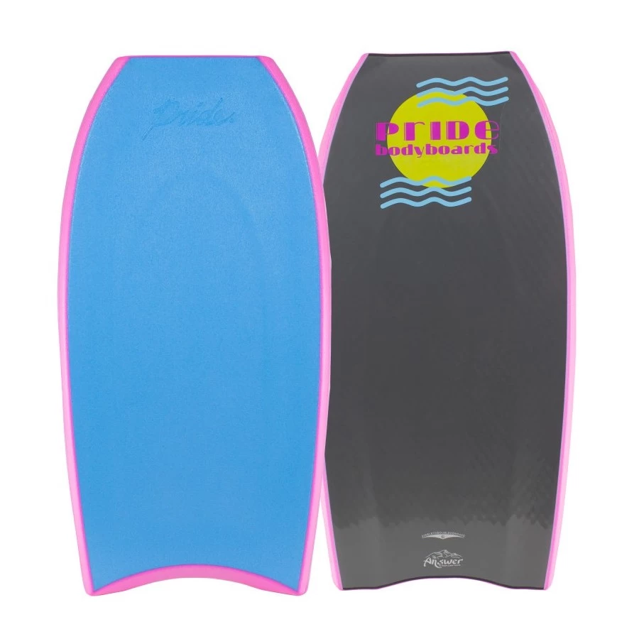Bodyboard Pride The Answer Radial Flex SDC Retro - Aqua Blue / Metallic Dark Grey 1 Bodyboard Pride The Answer Radial Flex SDC Retro - Aqua Blue / Metallic Dark Grey