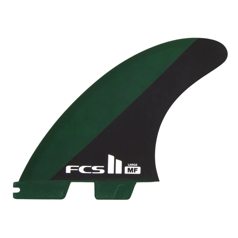 FCS II Mick Fanning PC Tri Fins Set Green Black Olive Large 1 FCS II Mick Fanning PC Tri Fins Set Green Black Olive Large