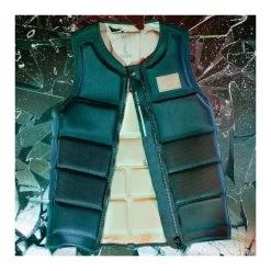 Mystic TK Impact Vest Fzip Wake Homme - Black / Grey -Aqua Zone Soldes mystic tk impact vest fzip wake homme black grey 5