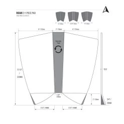 Pad De Surf Roam 2+1 Tail Pad Black -Aqua Zone Soldes pad de surf roam 21 tail pad black 2