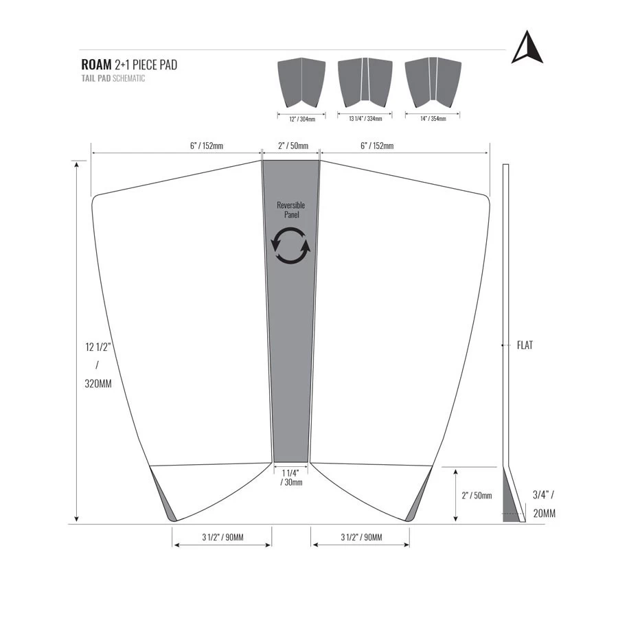 Pad De Surf Roam 2+1 Tail Pad Black Orange 3 Pad De Surf Roam 2+1 Tail Pad Black Orange – Image 3
