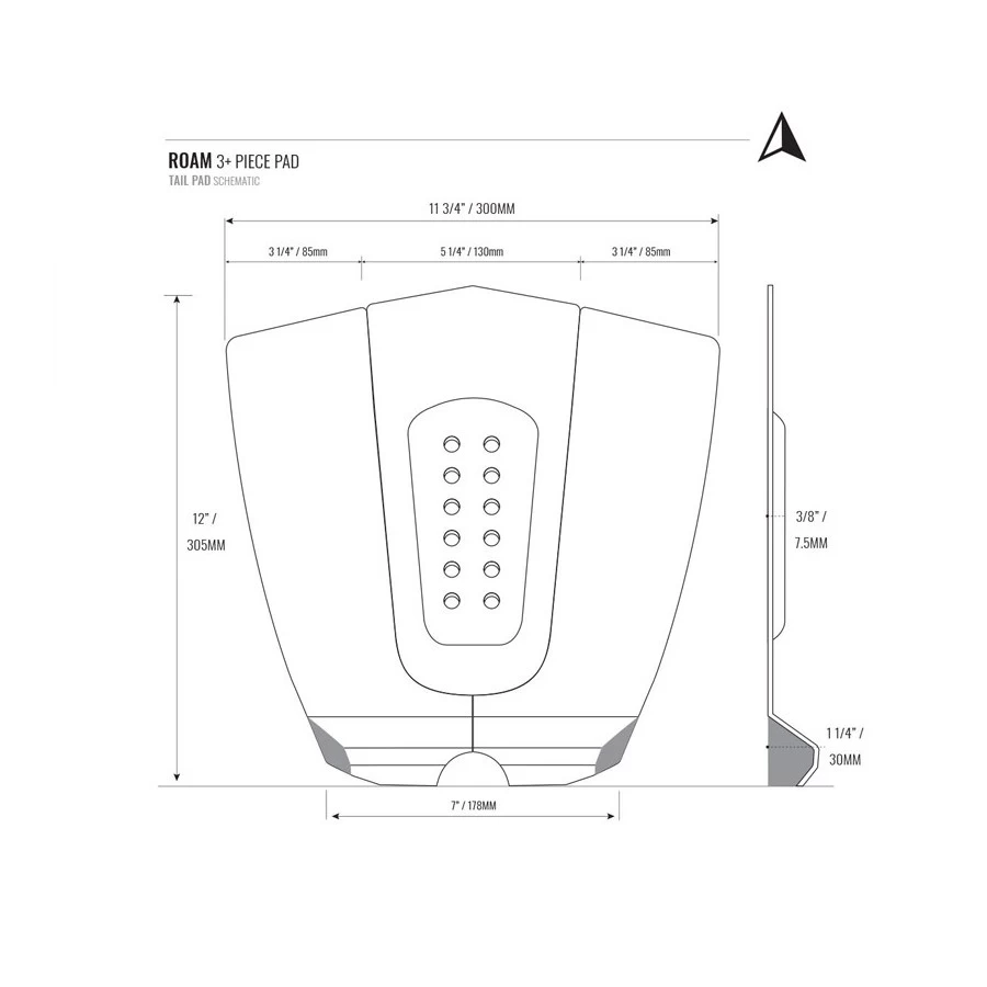 Pad De Surf Roam 3 + Pièces Tail Pad Orange 3 Pad De Surf Roam 3 + Pièces Tail Pad Orange – Image 3