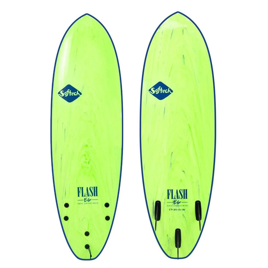 Softech Flash Eric Geiselman 5'7 Green Marble 1 Softech Flash Eric Geiselman 5'7 Green Marble